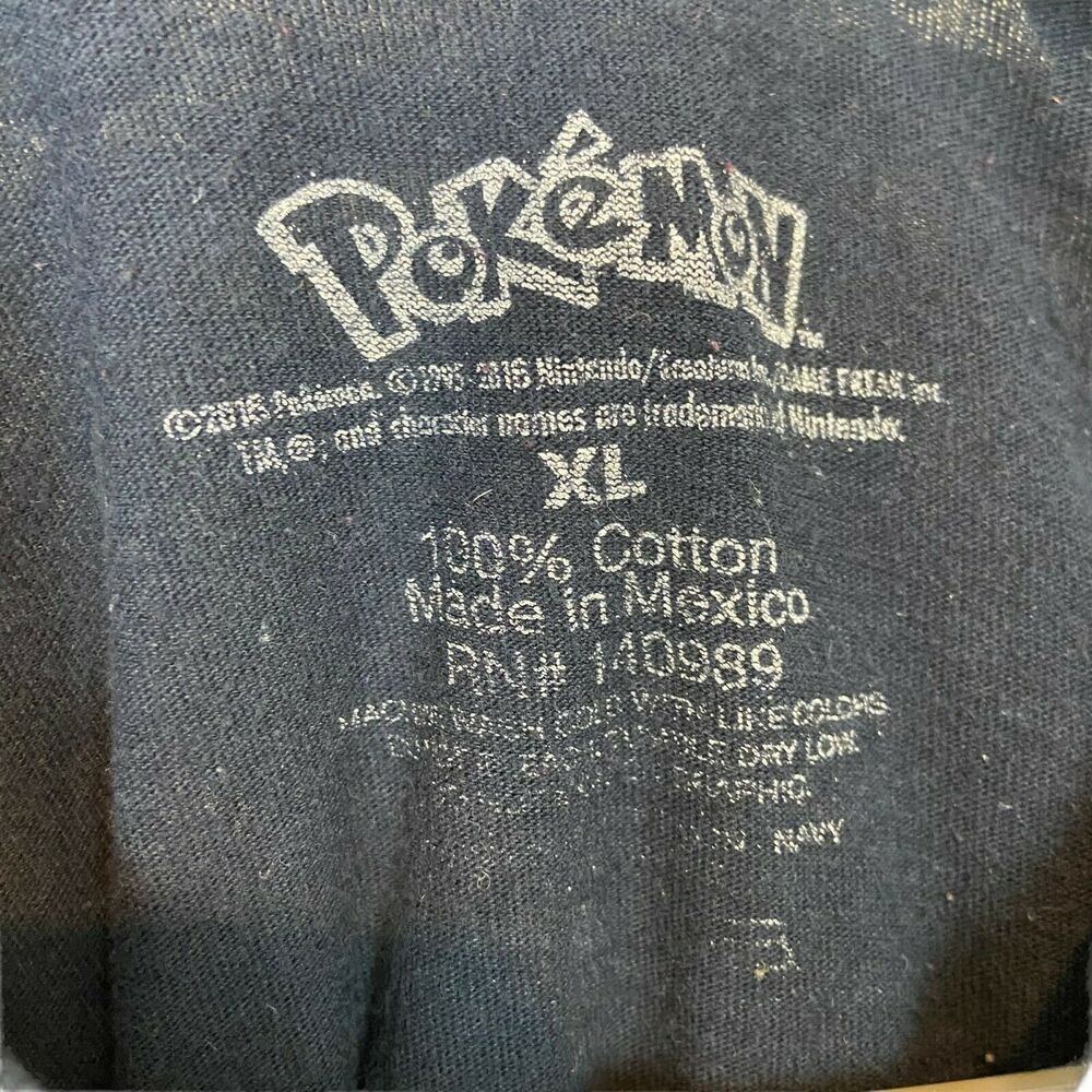 Pokemon T Shirt Men's Size XL Black Cotton Short Sleeve Crew Neck Graphic Retro - Picture 4 of 11
